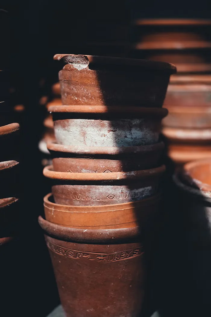 Removing White Crust from Clay Pots